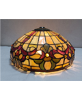 Vintage-Tiffany-Style-Stained-Leaded-Glass-Handmade-Lamp-Shade